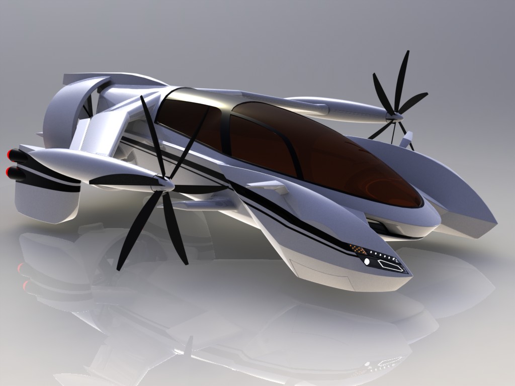 43--TF-X飞行概念车图纸